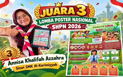 Siswi SMK Al-Karimiyyah Raih Juara 3 Lomba Poster Nasional SHPN 2026